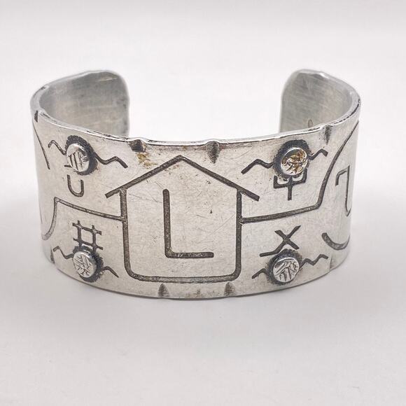 NELSON B. BOONE Aluminum Cuff Bracelet Ranch Cattle Promotional Branding Western - Picture 1 of 13